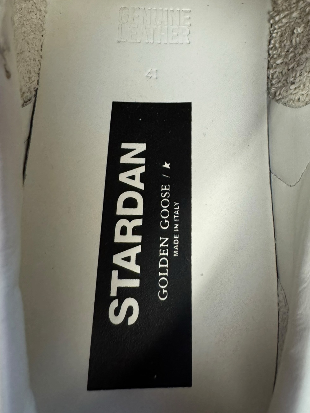 NWT Golden Goose White & Silver Star Low-Top Stardan Sneaker Rare Size 11/41 - Picture 14 of 15